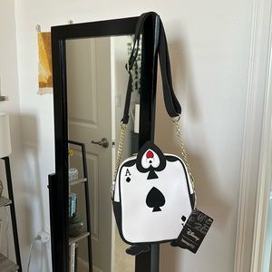 NWT // disney loungefly ace of hearts crossbody bag